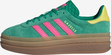 ADIDAS ORIGINALS Низкие кроссовки 'Gazelle Bold' в Зеленый: спереди
