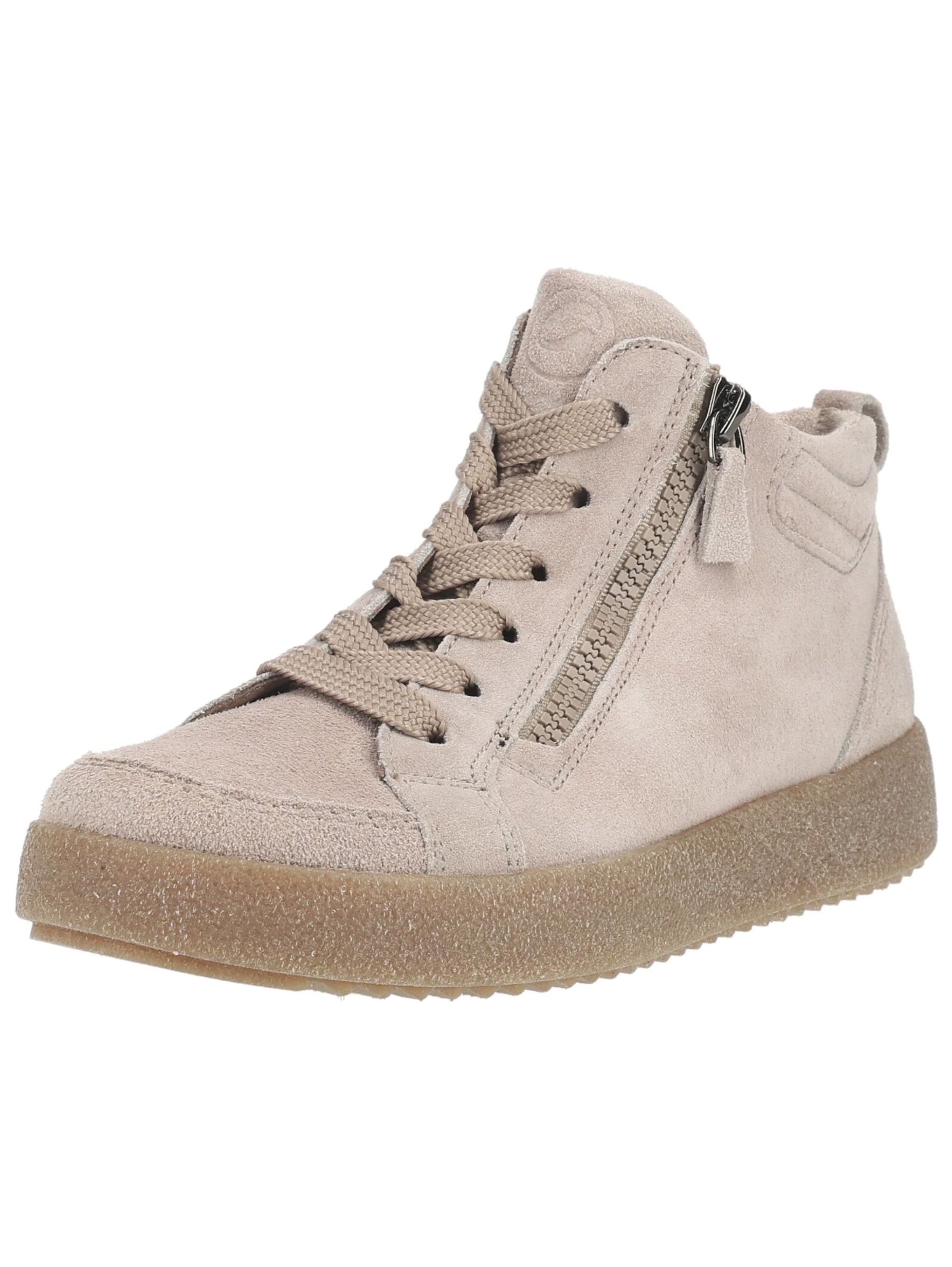 Baskets hautes ARA en beige : devant