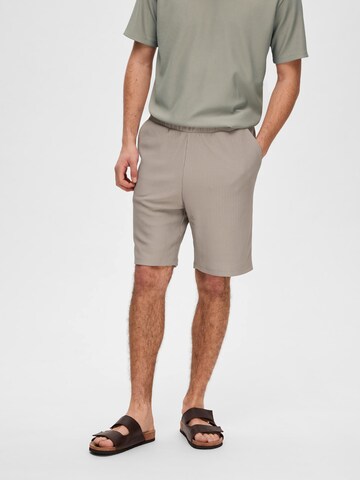 SELECTED - regular Pantalón en gris: frente