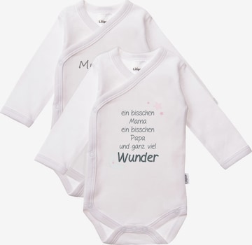LILIPUT Underwear Set 'Mummy + Daddy' in White: front