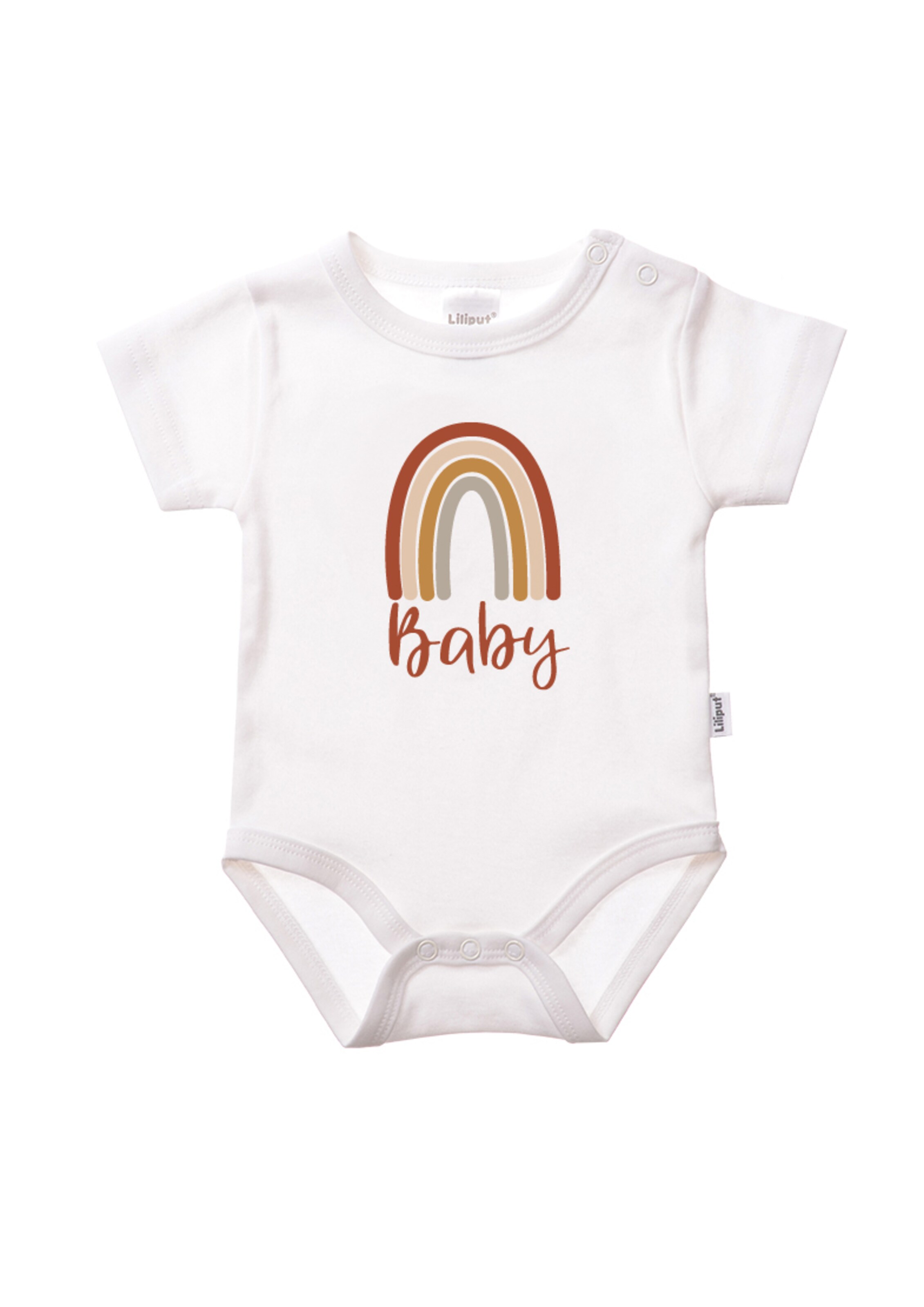 LILIPUT Romper/Bodysuit 'Regenbogenbaby' in White: front