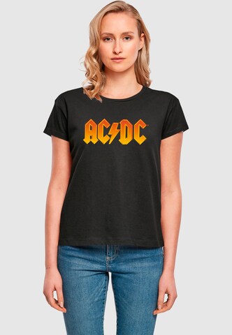 Merchcode T-Shirt 'ACDC - Fire' in Schwarz: Vorderseite