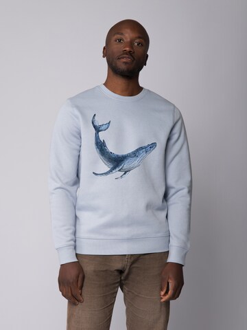 Felpa 'Wal' di Watapparel in blu: frontale