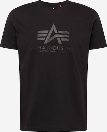 ALPHA INDUSTRIES Shirt in Black: front