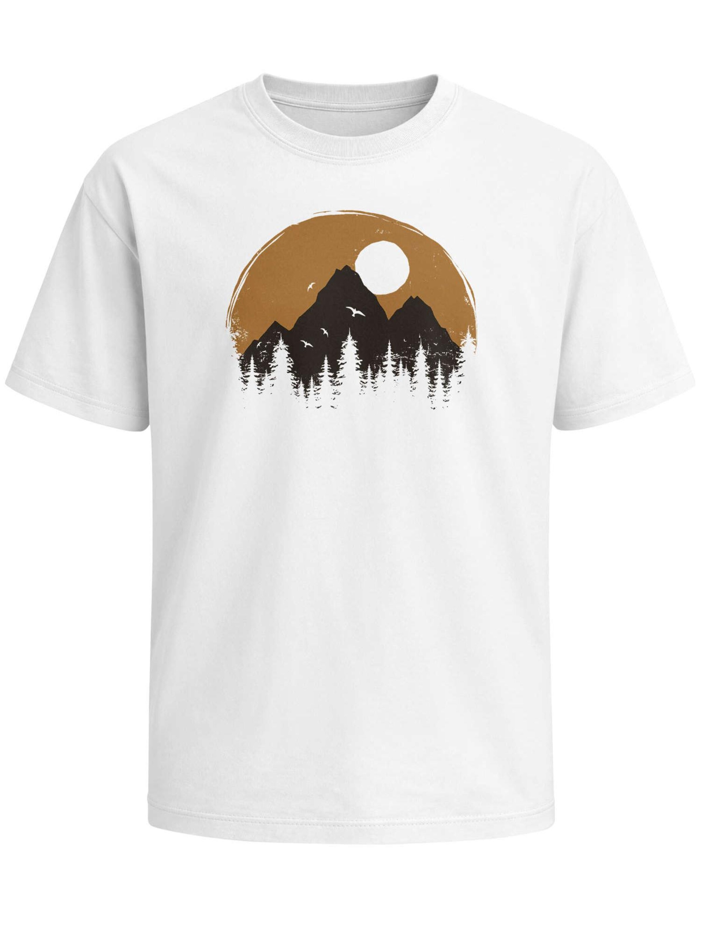 Neverless Shirt 'Outdoor Silhouette' in White: front