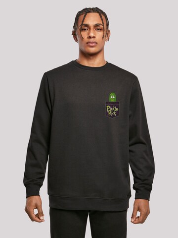 F4NT4STIC Sweatshirt 'Rick and Morty Pickle Rick' in Black: front