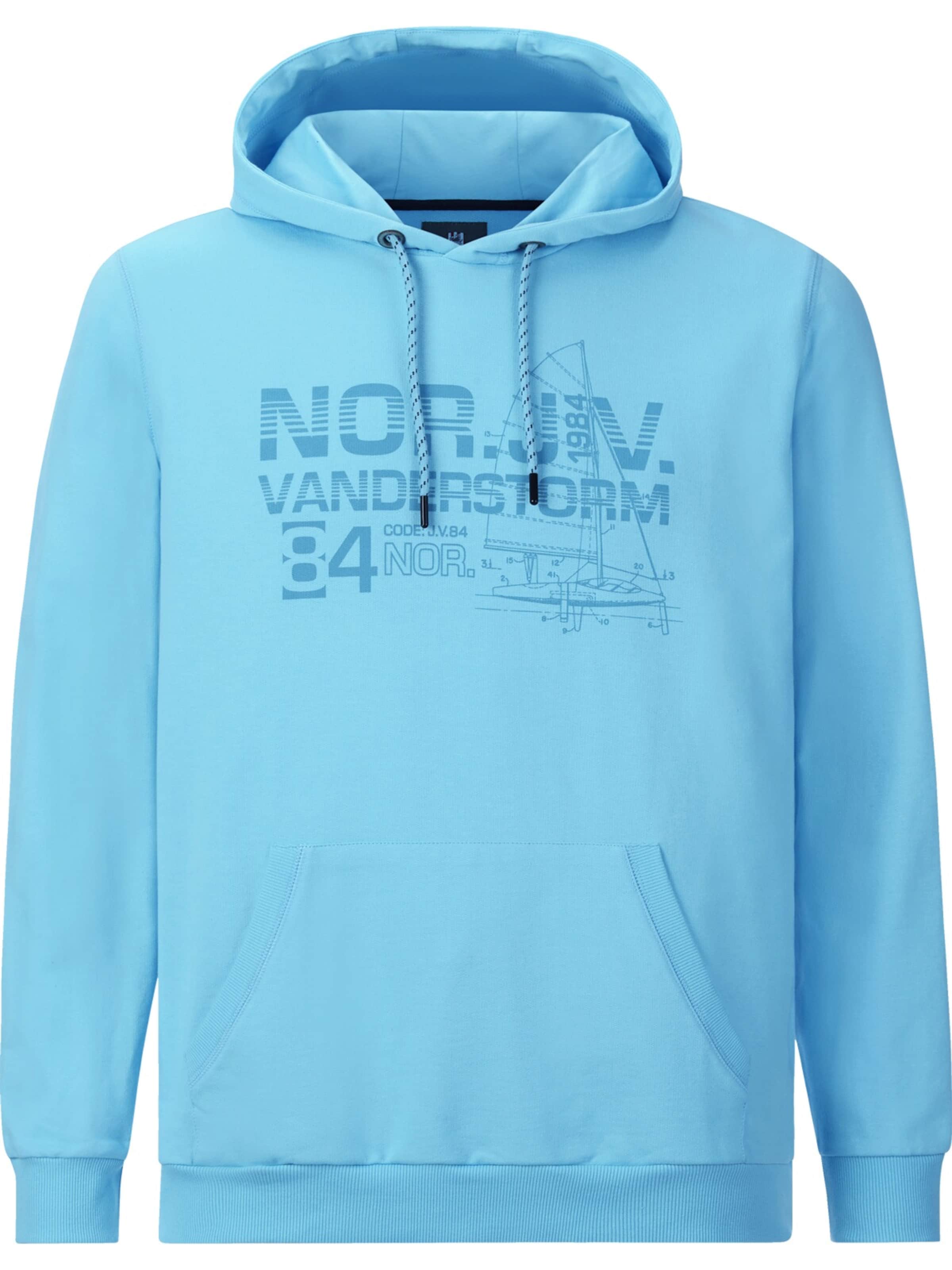 Jan Vanderstorm Sweatshirt ' Jeppe ' in Blau: Vorderseite