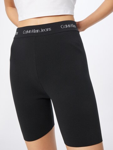 Calvin Klein Jeans Skinny Legíny 'INTARSIA' – černá