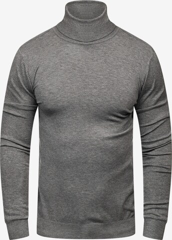 behype Pullover 'TIBERIUS' in Grau: predná strana