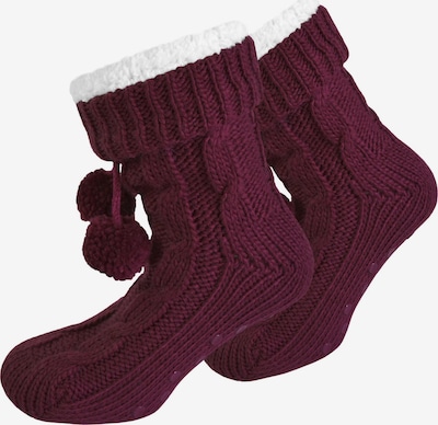 normani Socken in bordeaux / weiß, Produktansicht