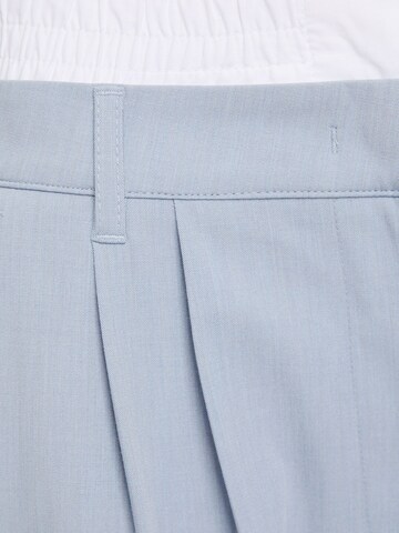 Bershka Wide Leg Hose in Blau