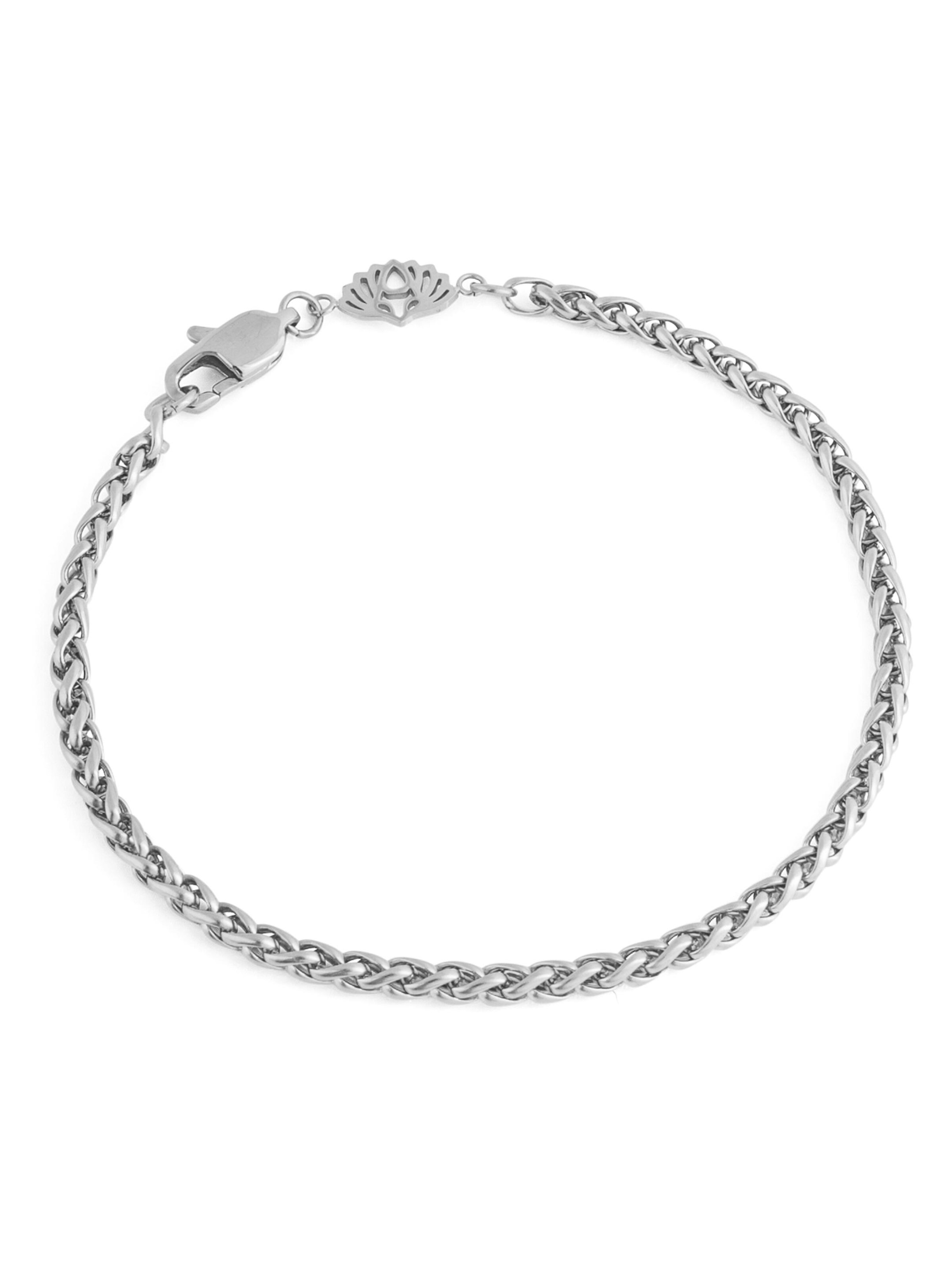 Akitsune Bracelet 'Cor Wheat' in Silver: front