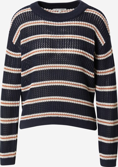 TOM TAILOR DENIM Sweater in Beige / Navy / Orange, Item view