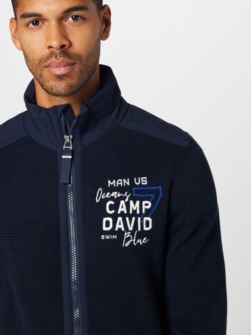 CAMP DAVID Gebreid vest 'Ocean´s Seven II' in Blauw