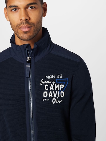 CAMP DAVID Gebreid vest 'Ocean´s Seven II' in Blauw