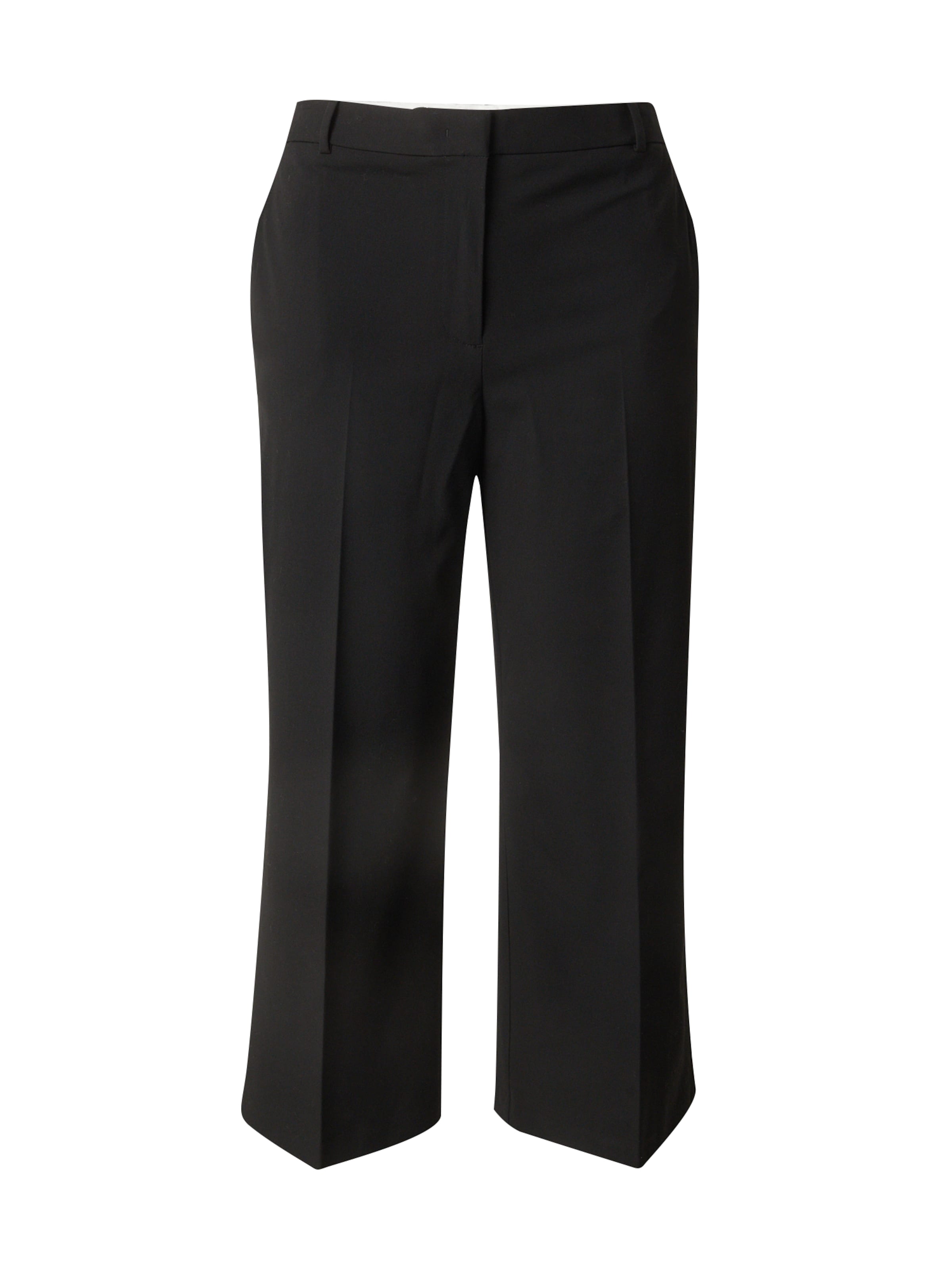 Wide Leg Pantalon à plis Tommy Hilfiger Curve en noir : devant