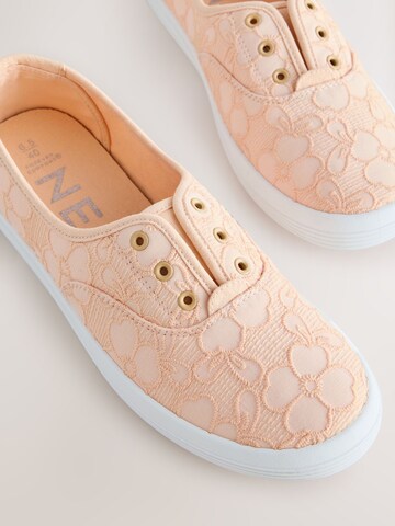 Next Slip on boty – oranžová