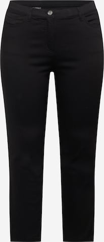 SAMOON - Slimfit Pantalón 'Betty' en negro: frente