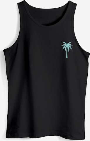 Neverless Shirt 'Palme' in Black: front