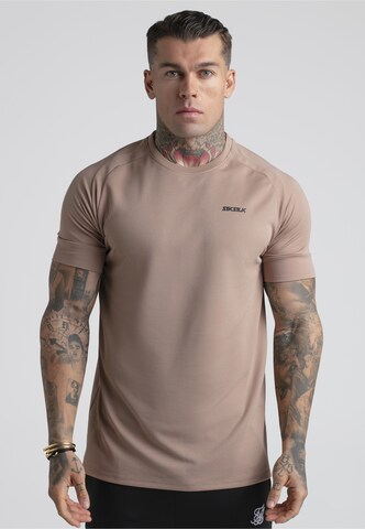 SikSilk - Camisa em castanho: frente
