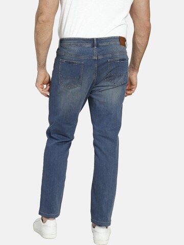 Charles Colby Loosefit Tiefbundjeans ' Baron Goyle ' in Blau