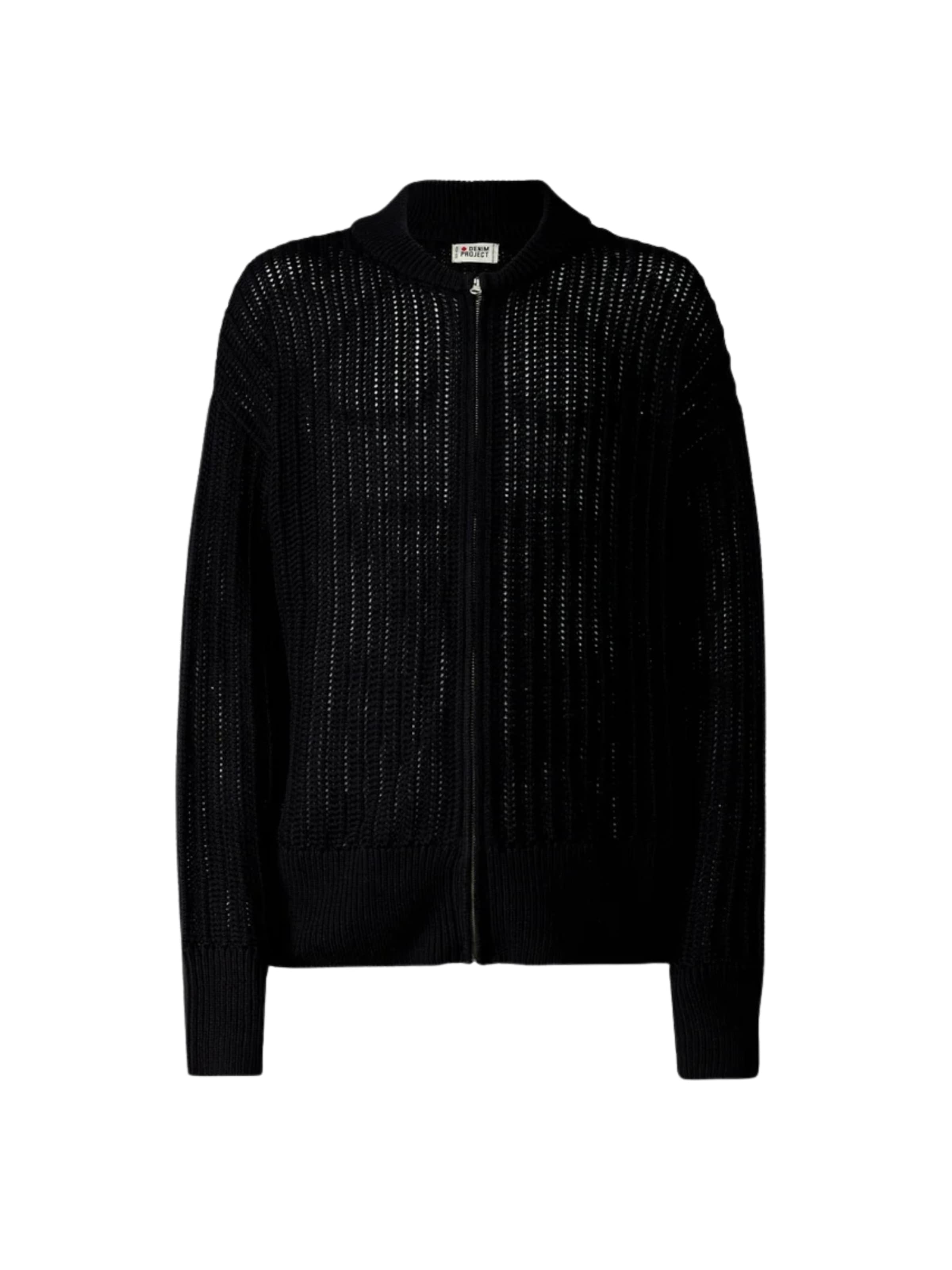 Denim Project Collegetakki ' DPKnitted ' värissä musta: etupuoli