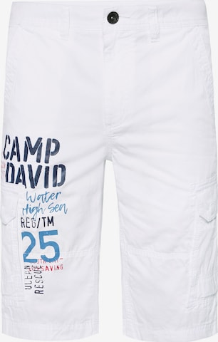 CAMP DAVID Regular Pants in White: front