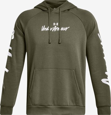 UNDER ARMOUR Athletic Sweatshirt 'Rival' in Green: front