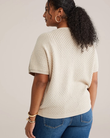 WE Fashion Плетена жилетка в бежово