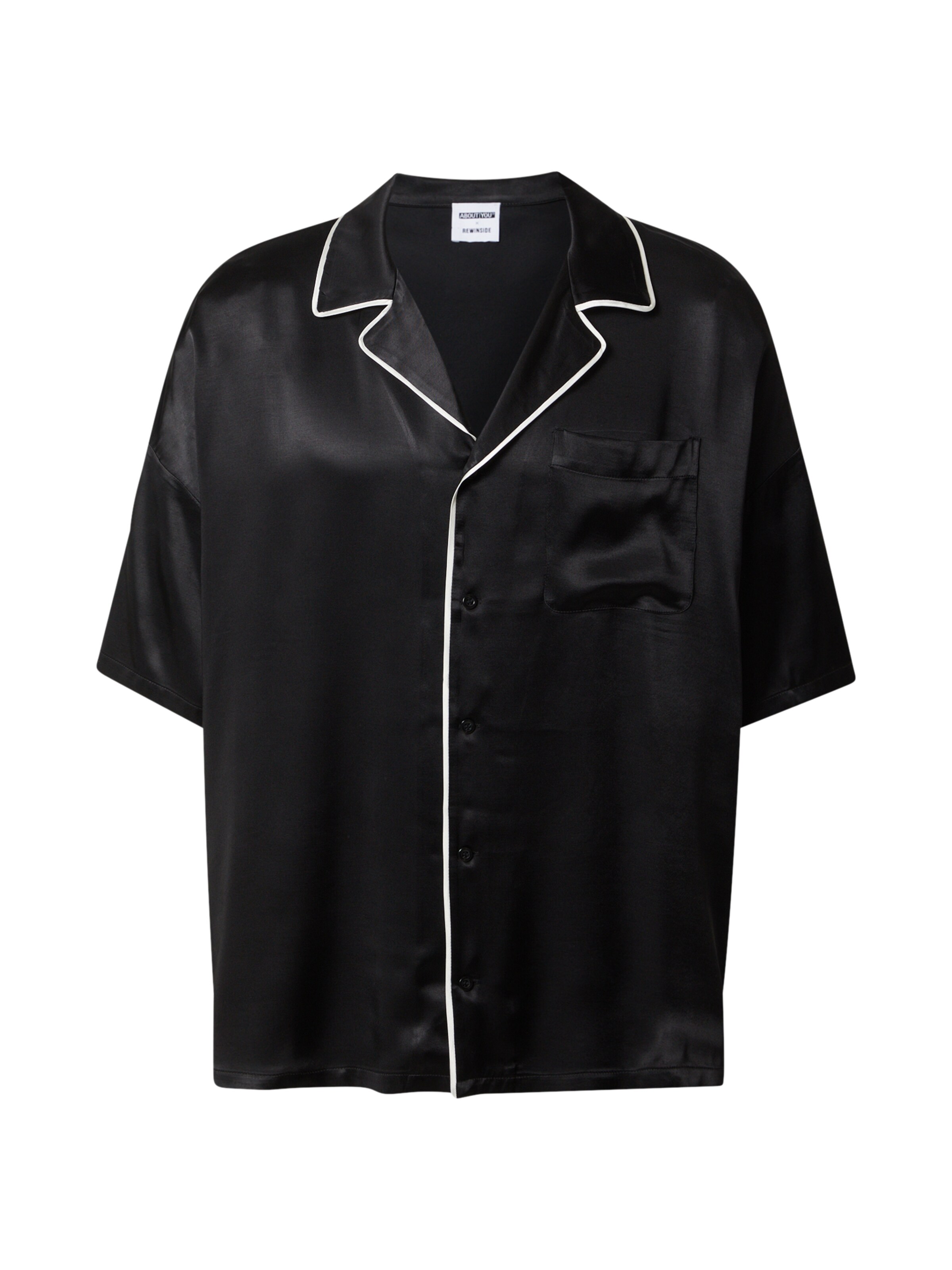 ABOUT YOU x Rewinside Klasický střih Košile 'Yasin' – černá: přední strana