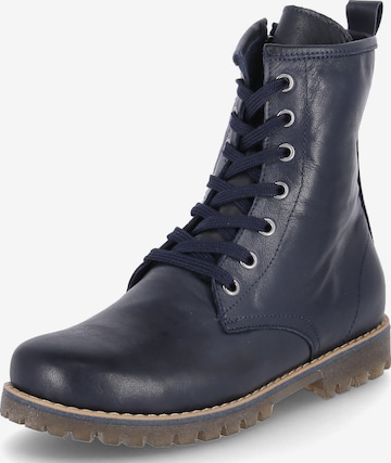 ANDREA CONTI Lace-Up Ankle Boots in Blue: front
