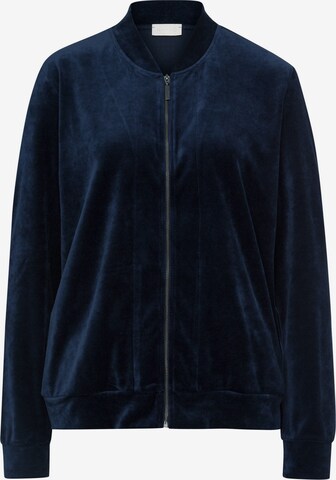 Hanro Zip-Up Hoodie ' Favourites ' in Blue: front