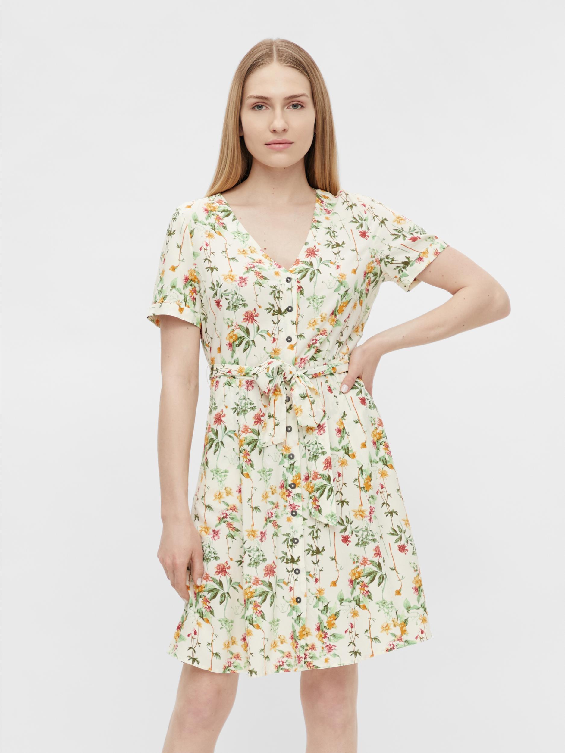 Bardziej zrównoważony mFUNm OBJECT Sukienka koszulowa OBJLORENA w kolorze Piaskowym 