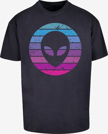 T-Shirt 'Alien Kopf' F4NT4STIC en bleu : devant