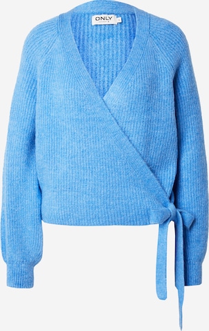 ONLY Knit Cardigan 'MIA' in Blue: front