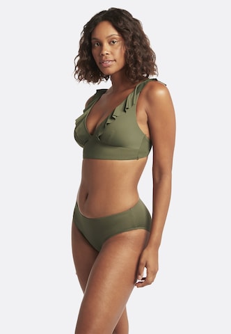 SEA LEVEL Triangel Bikinitop 'Essentials' in Grün