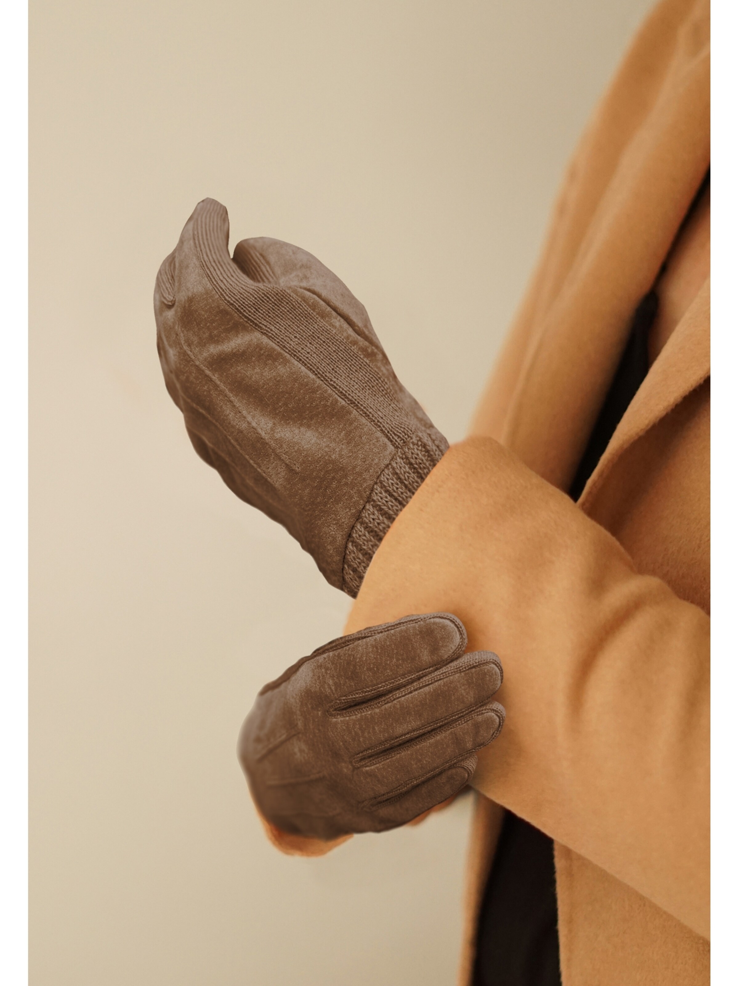 KESSLER Full Finger Gloves 'LIV' in Brown