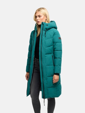NAVAHOO Winter coat 'Schokokuss XIV' in Green: front