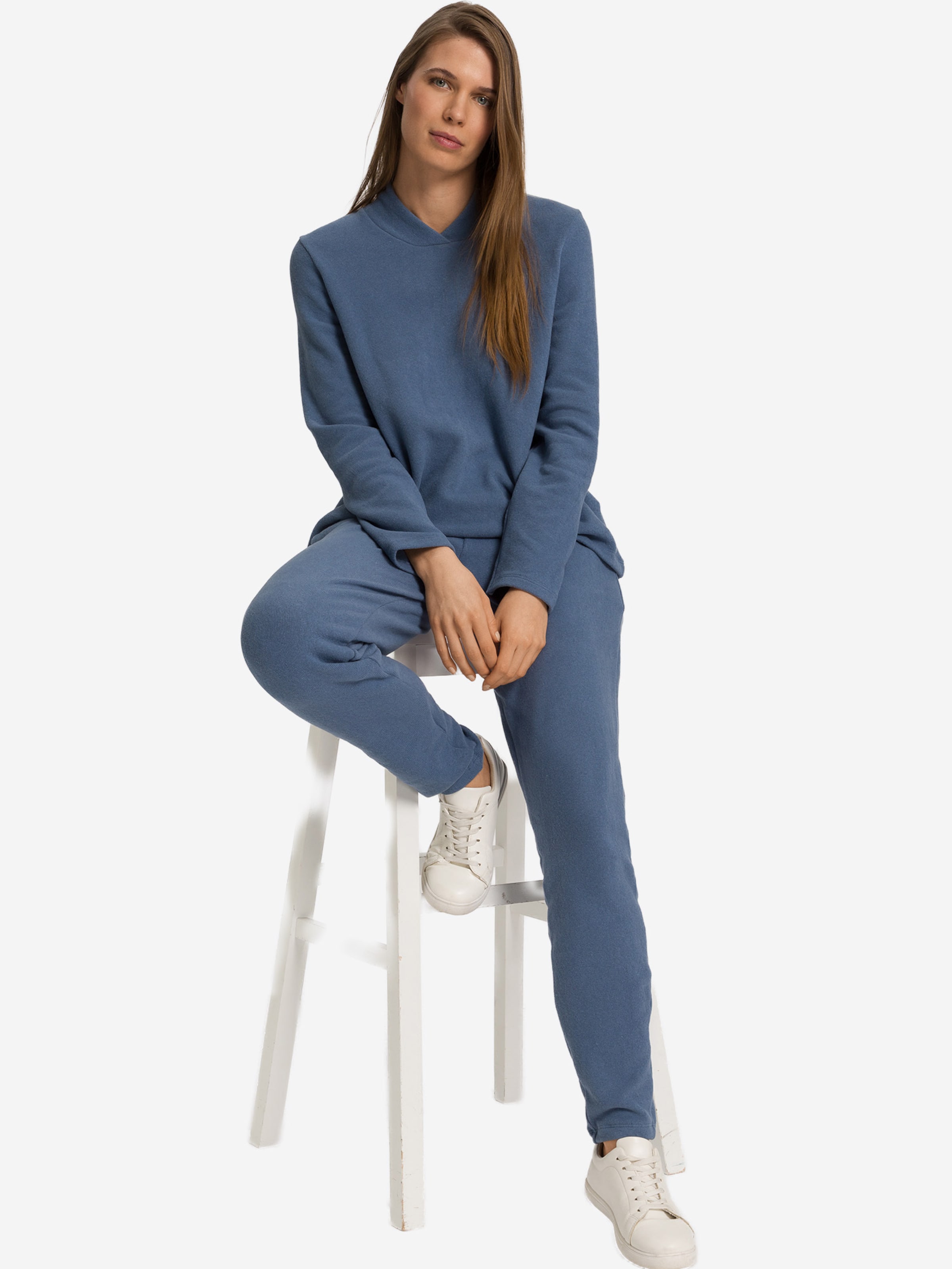 Hanro Sweatshirt ' Easy Wear ' in Blue