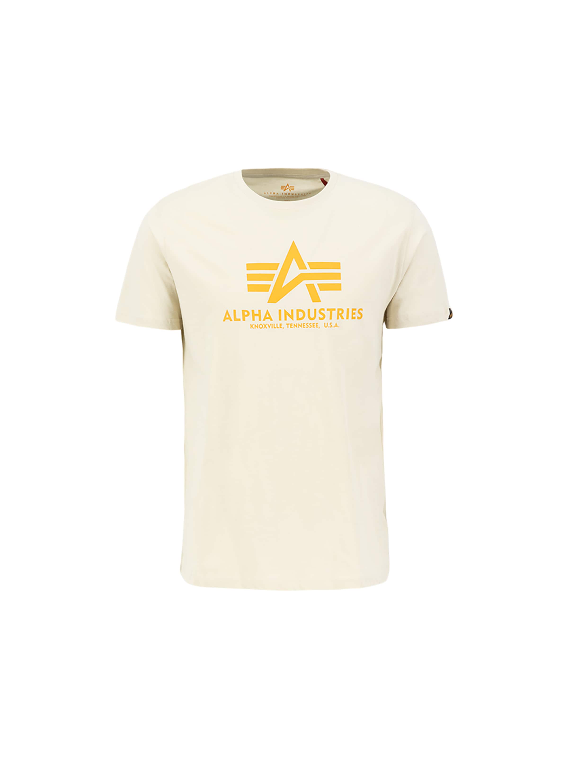 ALPHA INDUSTRIES Shirt 'Basic Logo'‌‌‌‌‌‌ in Weiß: Vorderseite