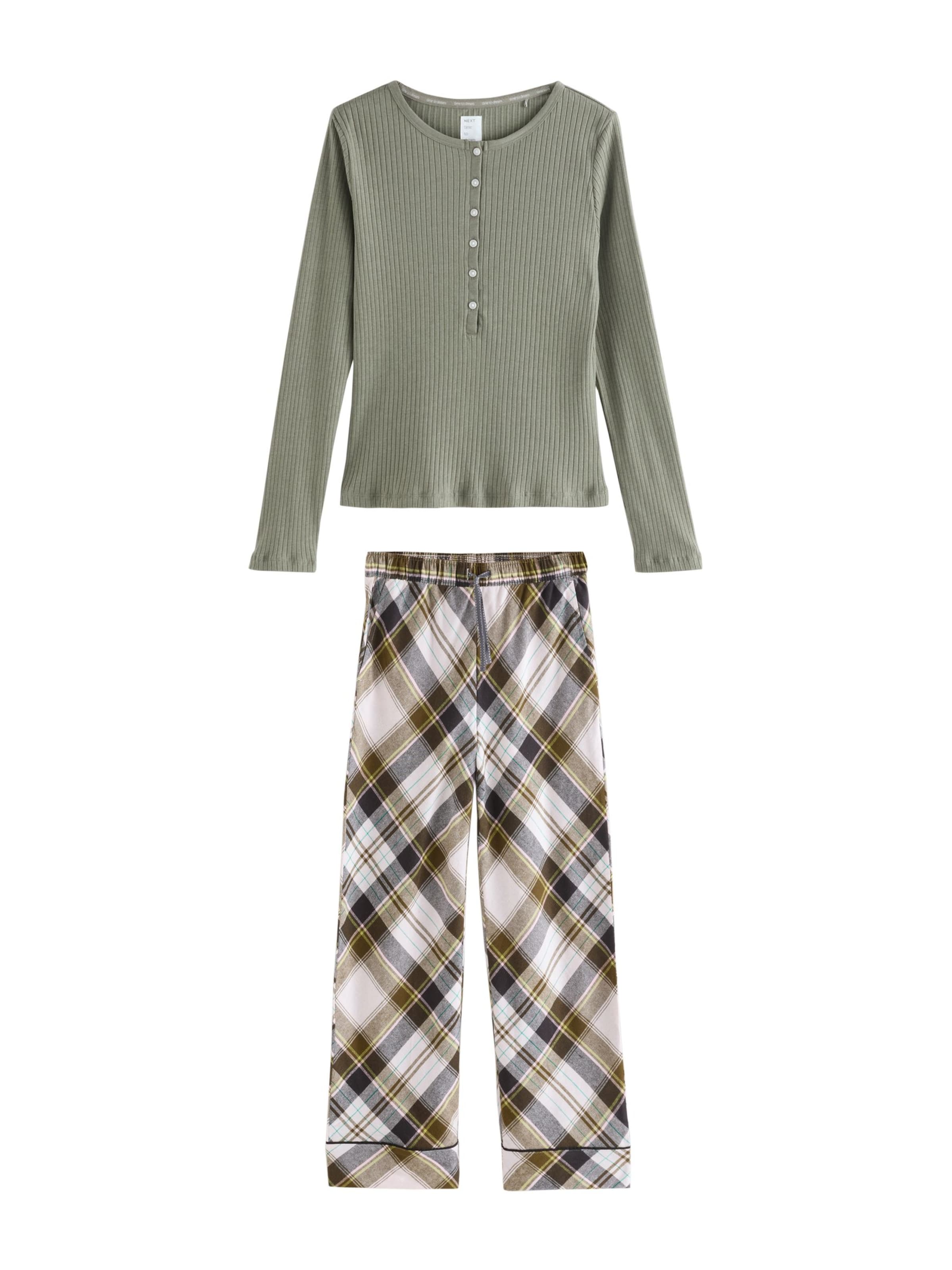 Next - Pijama en verde: frente
