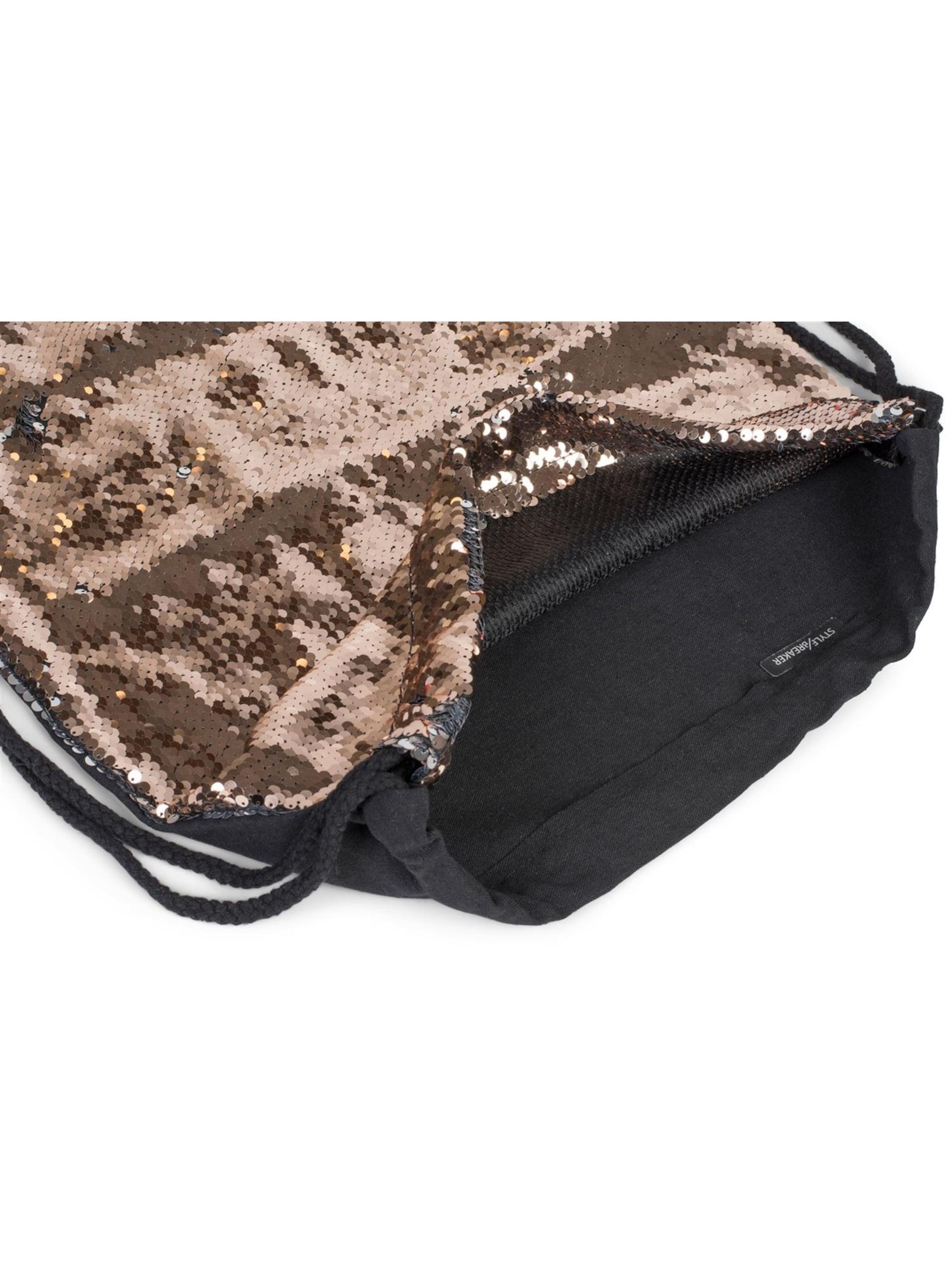 styleBREAKER Turnbeutel 'Turnbeutel mit Wendepailletten'‌‌‌‌‌‌‌‌‌‌ in Gold