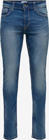 Coupe slim Jean 'Loom' Only & Sons en bleu : devant