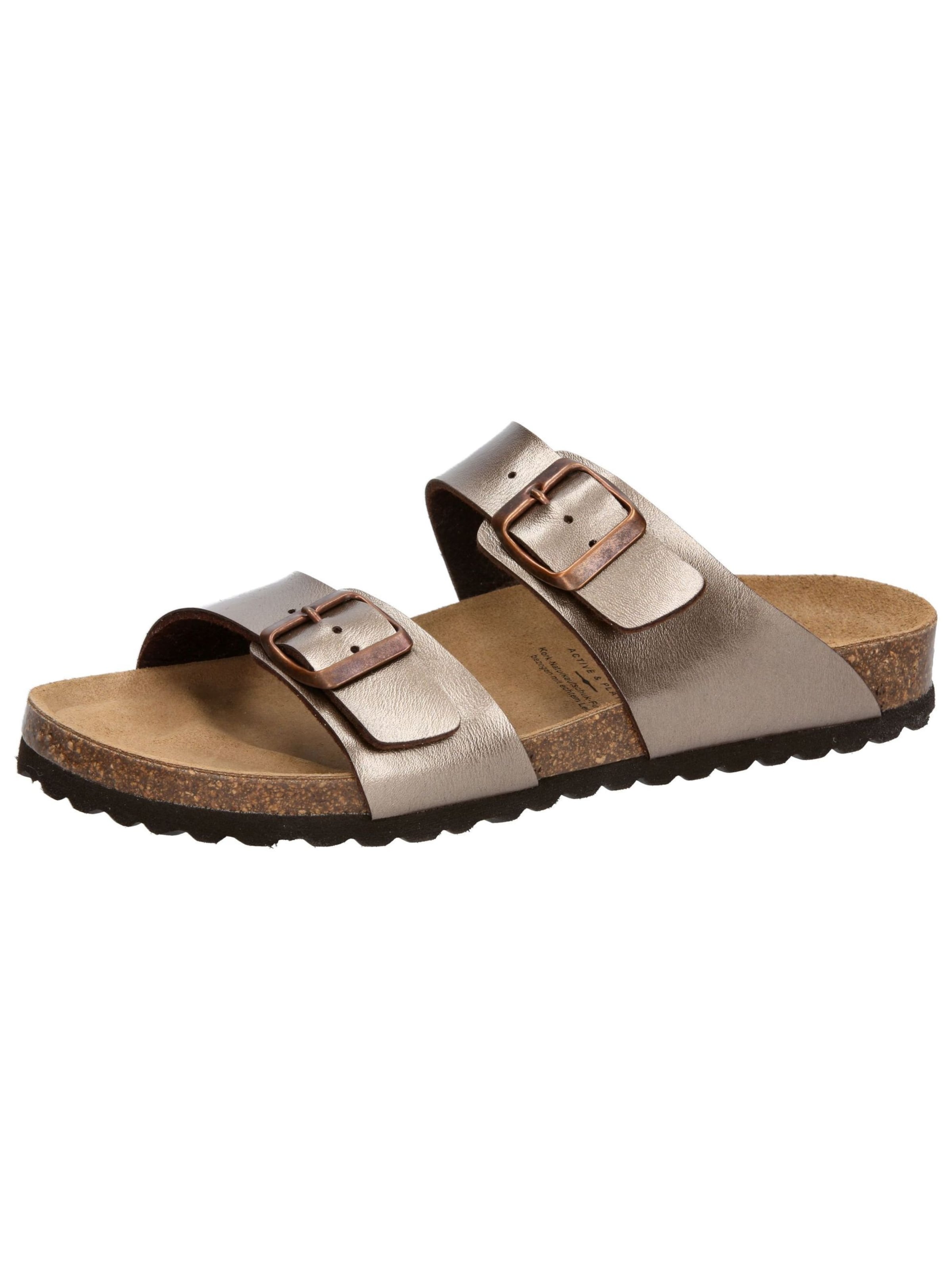 LICO Pantolette 'Bioline Mera' in Gold: Vorderseite