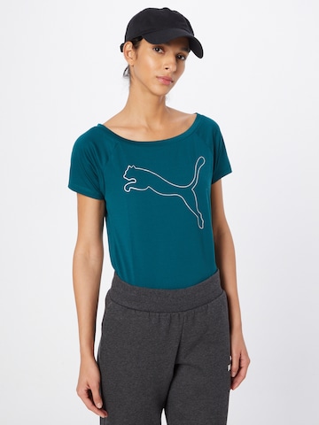 T-shirt fonctionnel PUMA en vert : devant