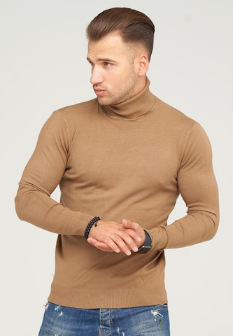 behype Sweater 'TIBERIUS' in Beige: front