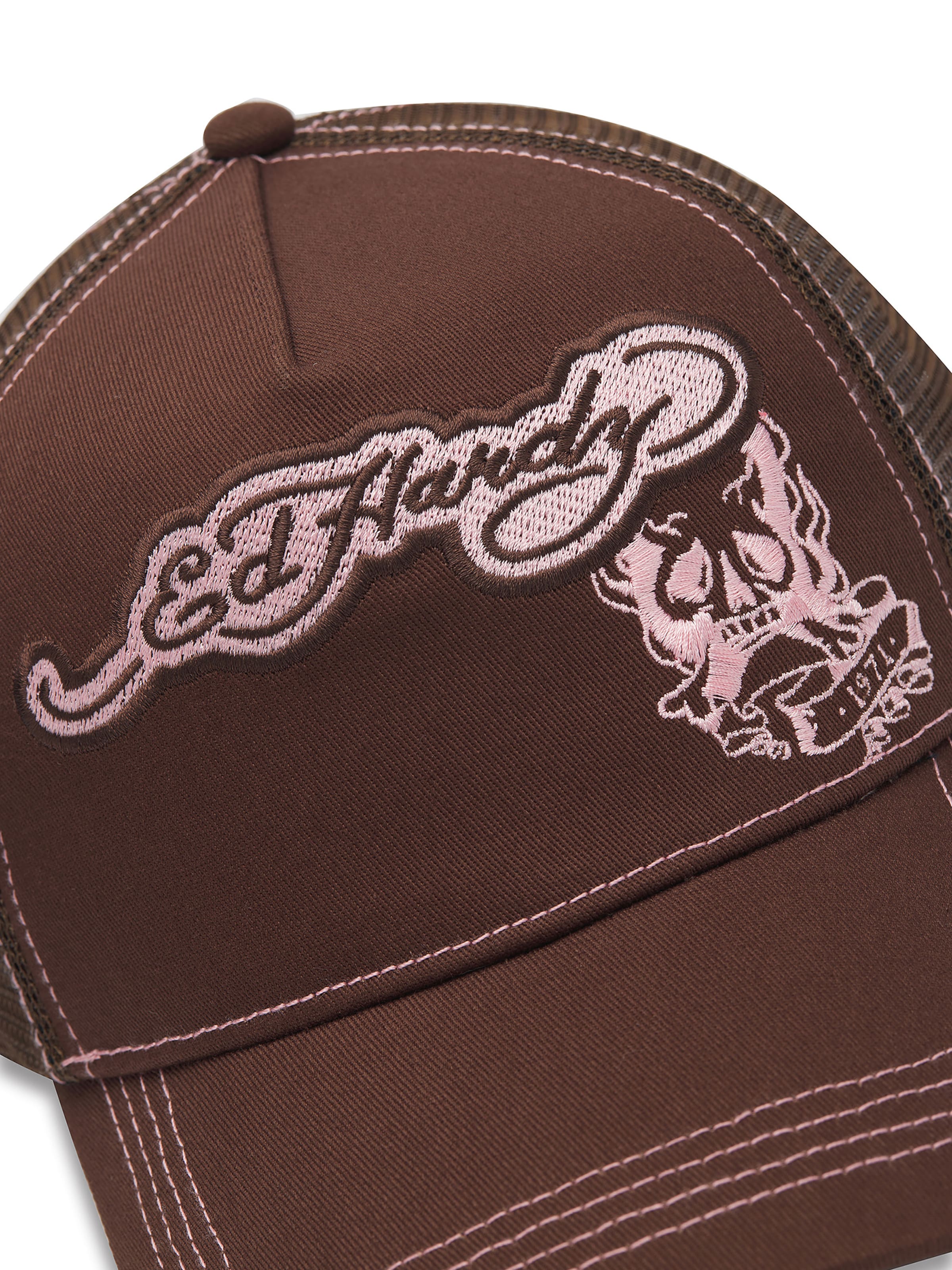 Cappello da baseball di Ed Hardy in marrone