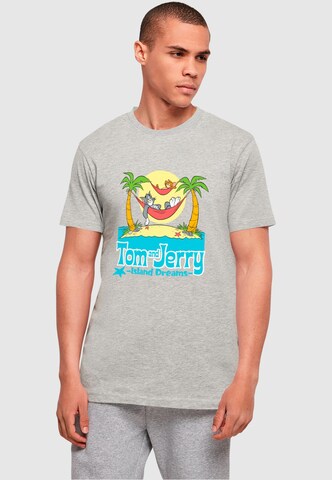 ABSOLUTE CULT Shirt ' Tom and Jerry - Hammock Dreams ' in Grau: Vorderseite