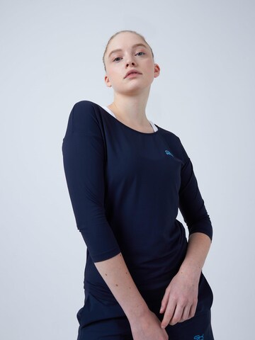 SPORTKIND Funktionsshirt '3/4 Loose Fit'‌‌‌‌‌‌‌‌‌ in Blau: Vorderseite