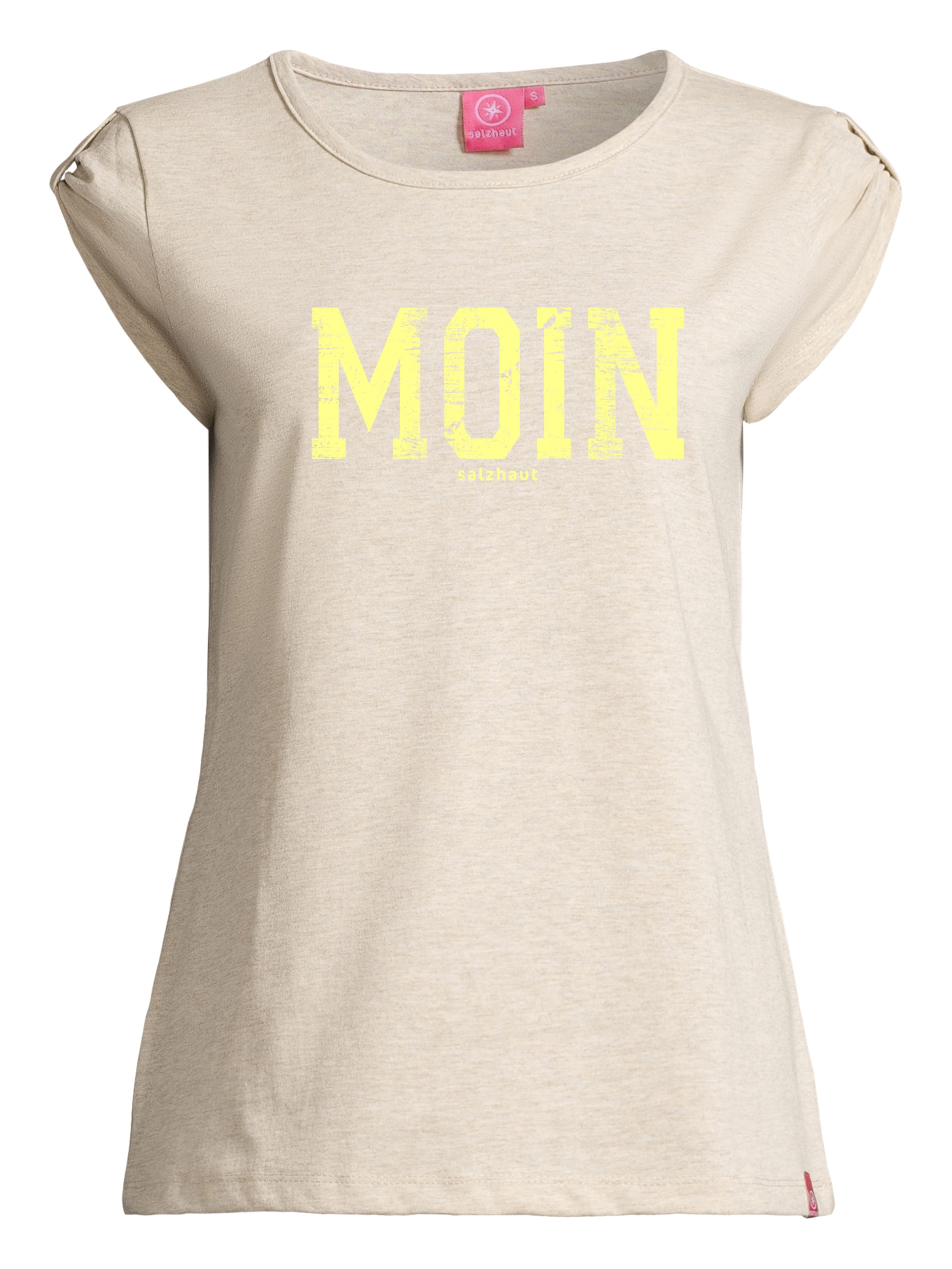 salzhaut Shirt 'BIIKE - MOIN' in Grey: front